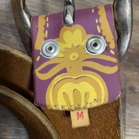 Lucky Brand Embroidered Genuine Leather Belt - Picture 2 of 7